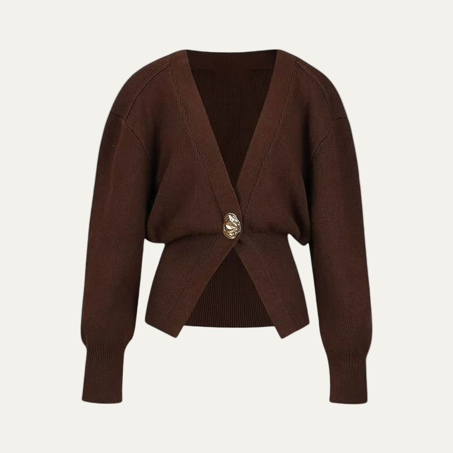 Gilet cardigan péplum à col en V pour femme