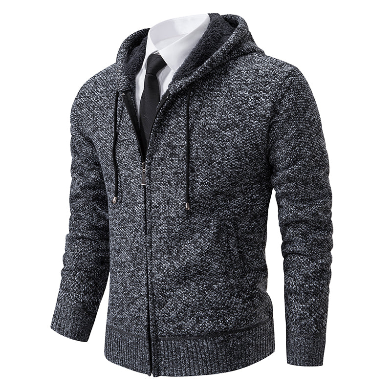 Gilet cardigan zippé texturé pour homme