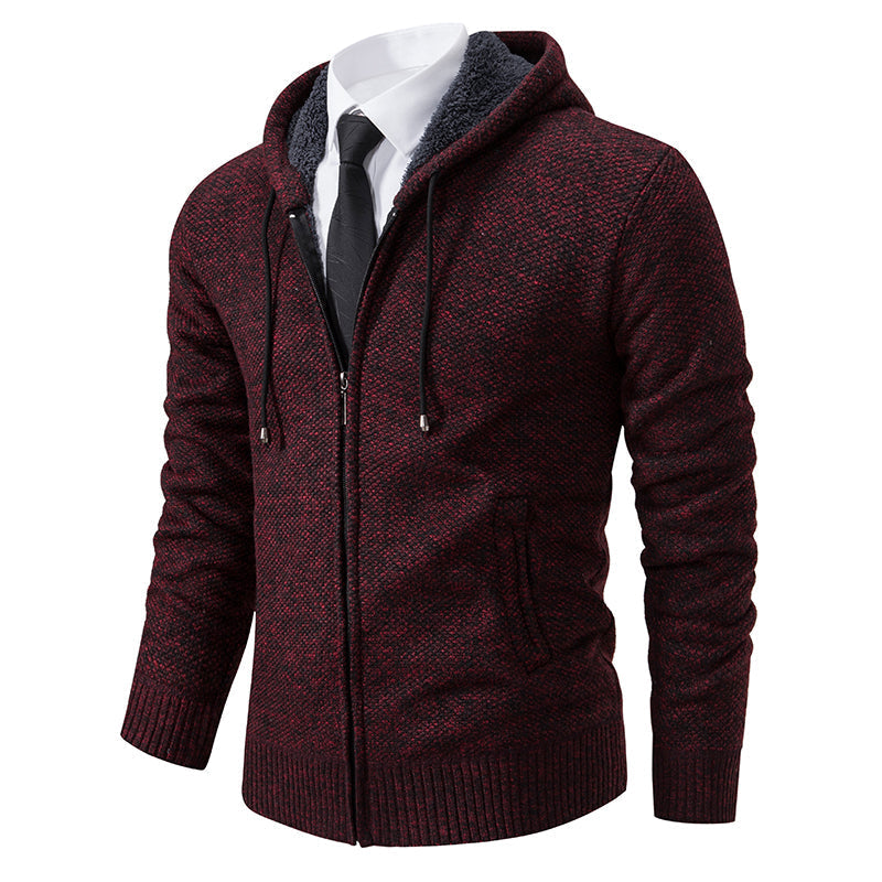 Gilet cardigan zippé texturé pour homme