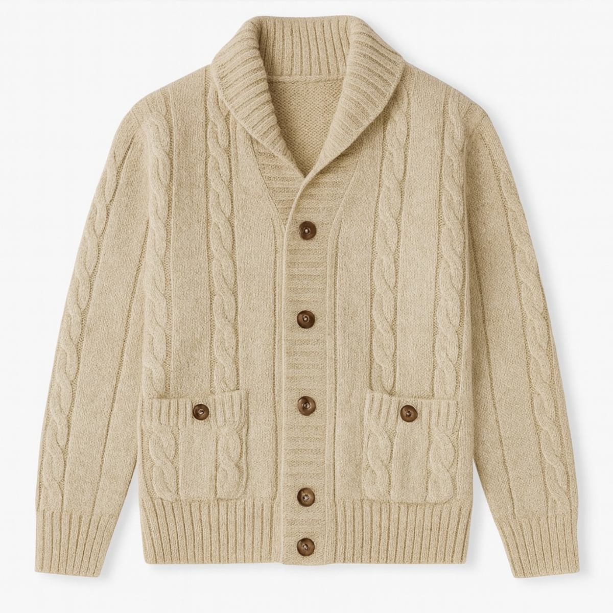 Gilet classique à col châle pour homme