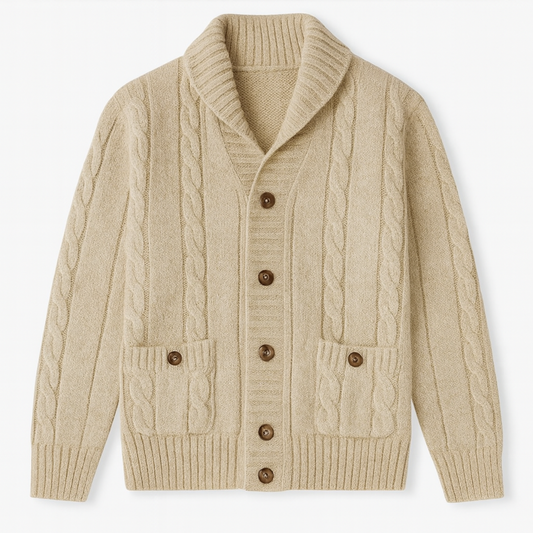 Gilet classique à col châle pour homme