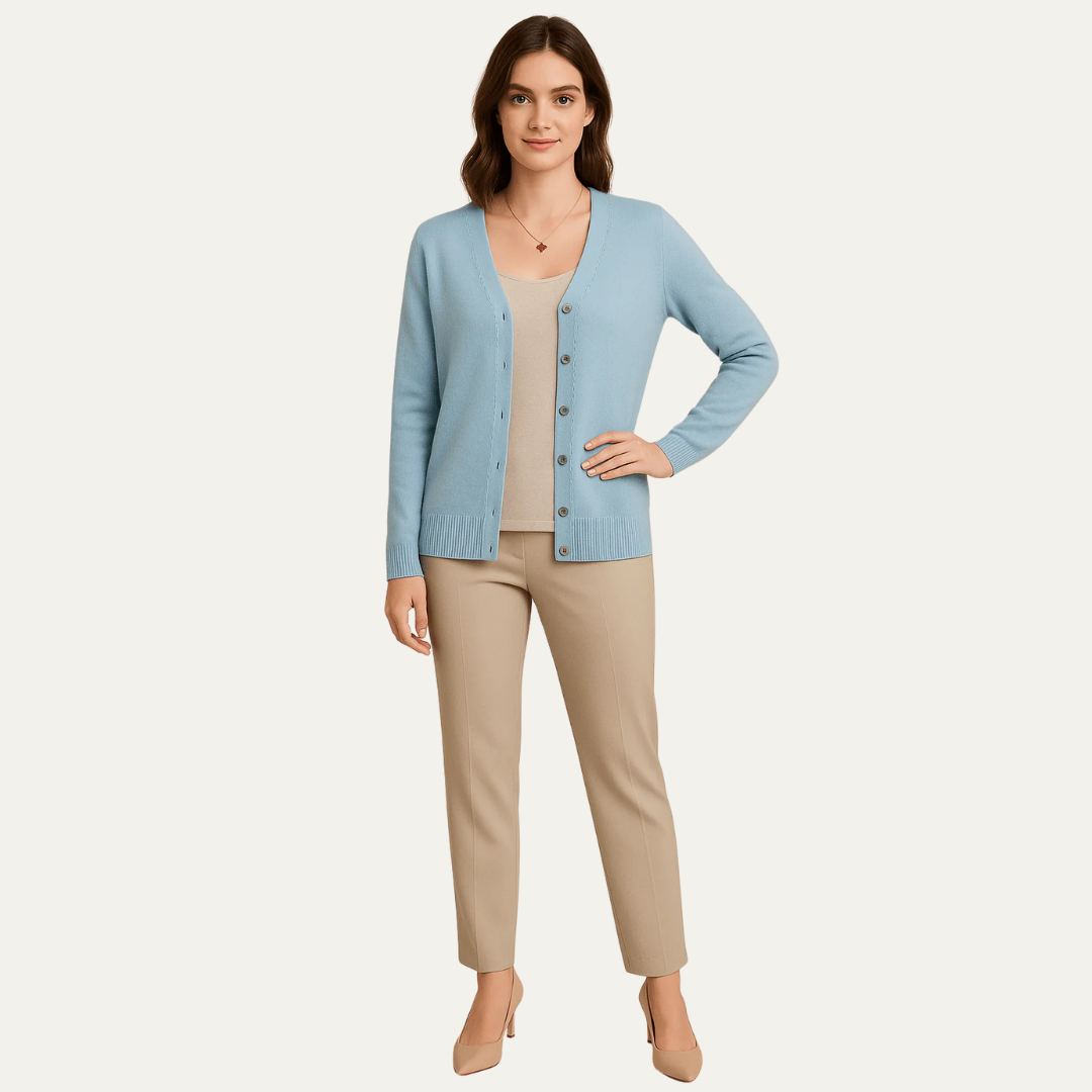 Gilet classique boutonné pour femme