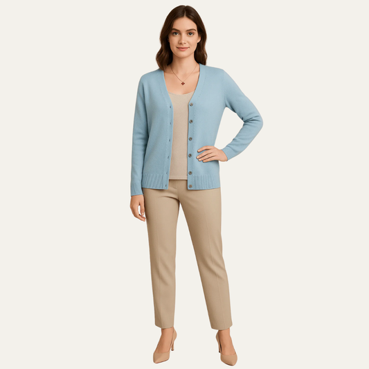 Gilet classique boutonné pour femme