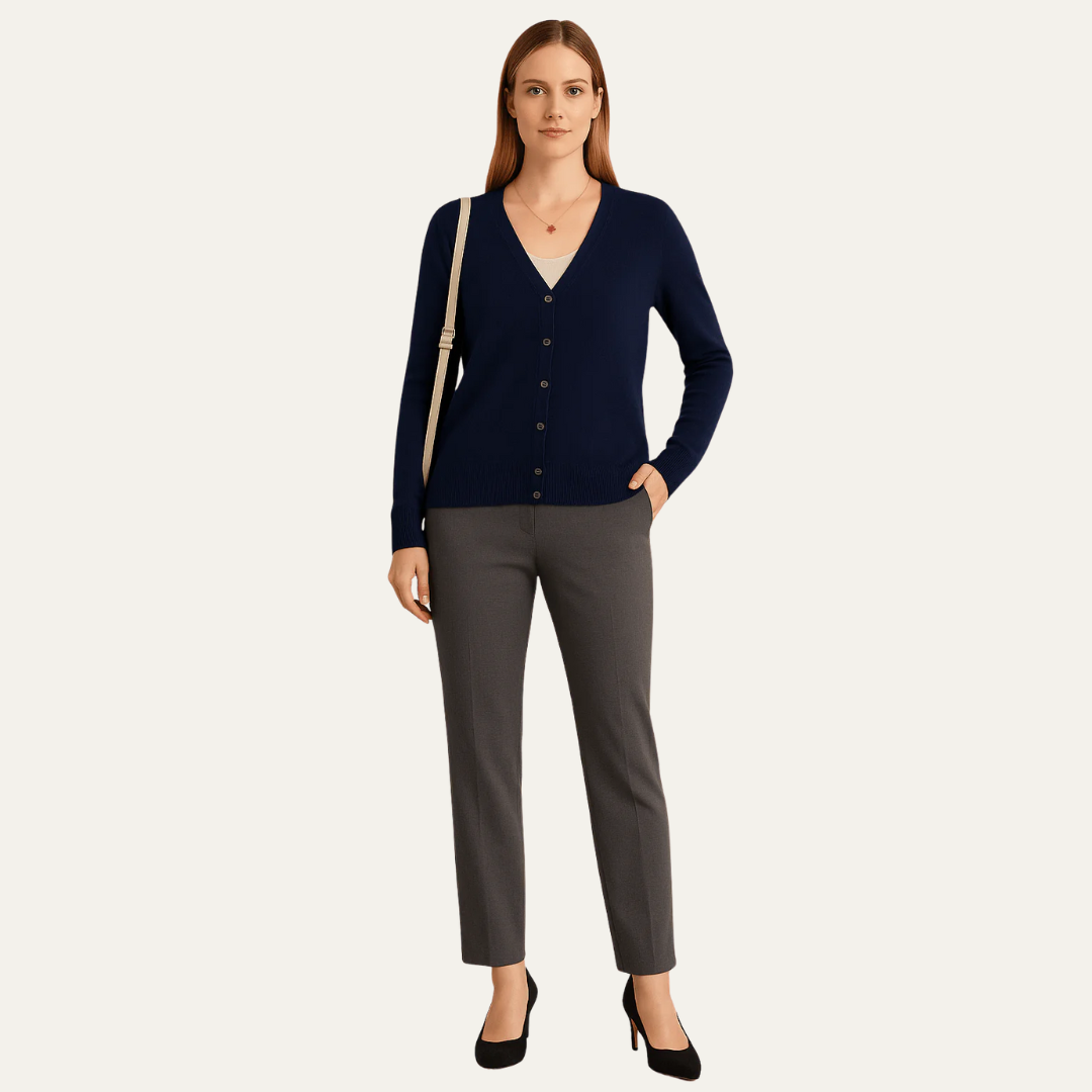 Gilet classique boutonné pour femme