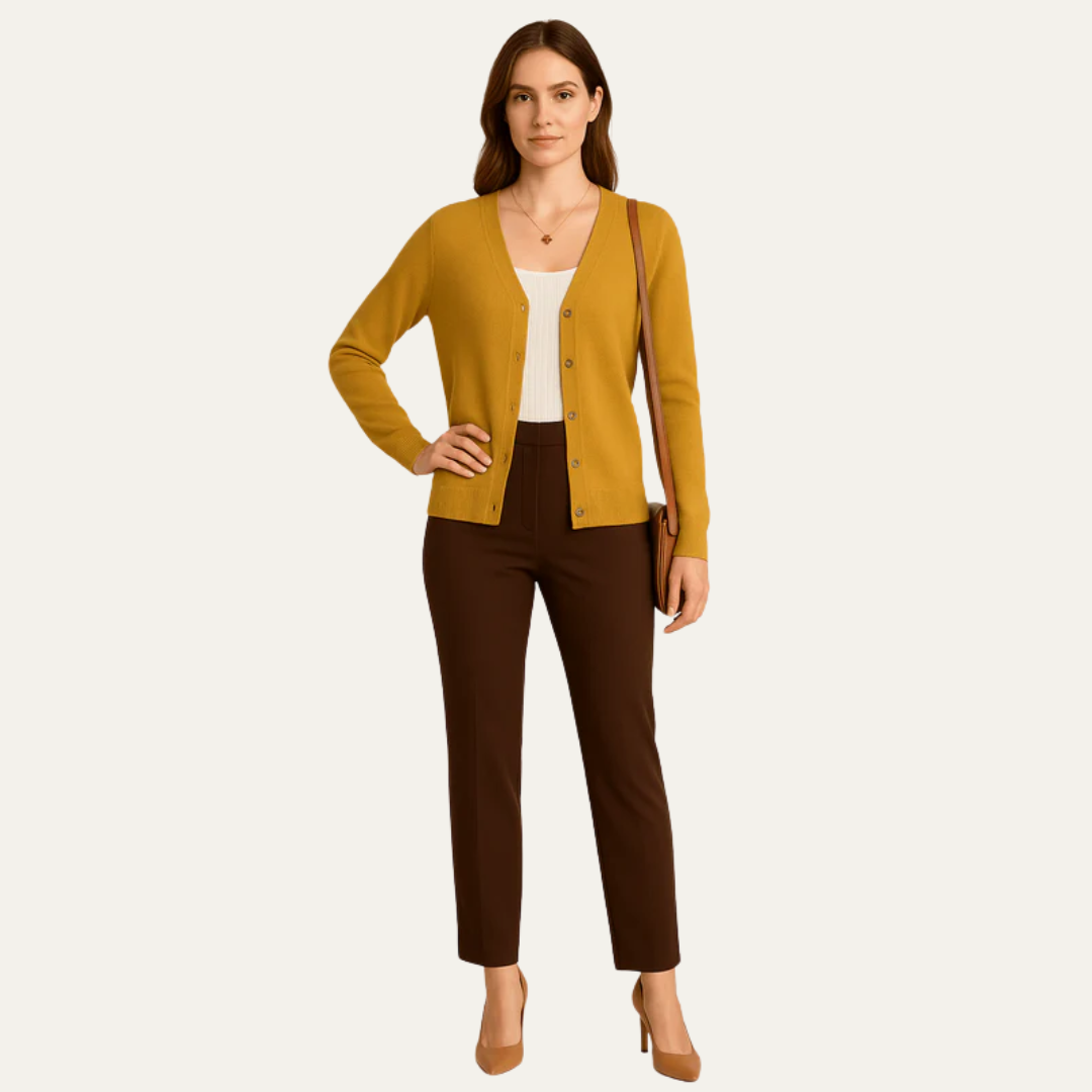 Gilet classique boutonné pour femme