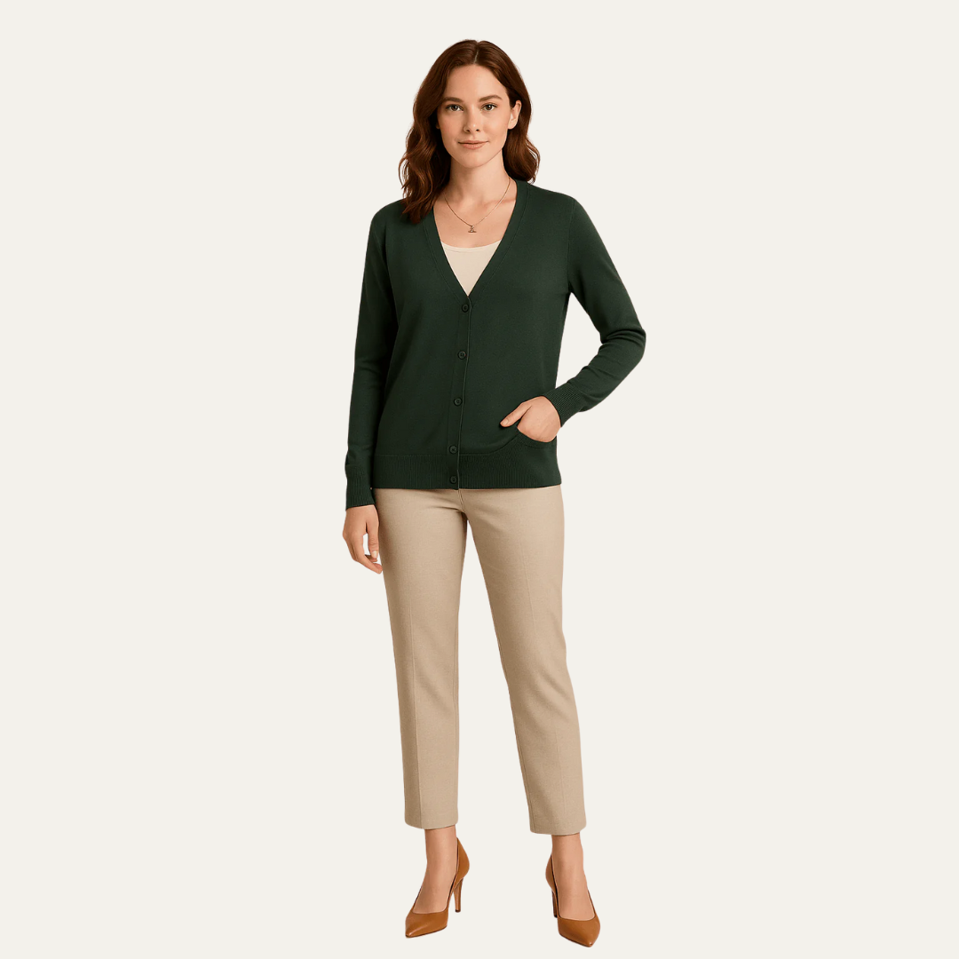 Gilet classique boutonné pour femme
