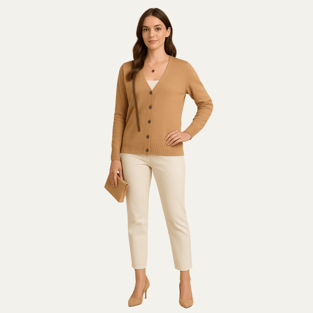 Gilet classique boutonné pour femme