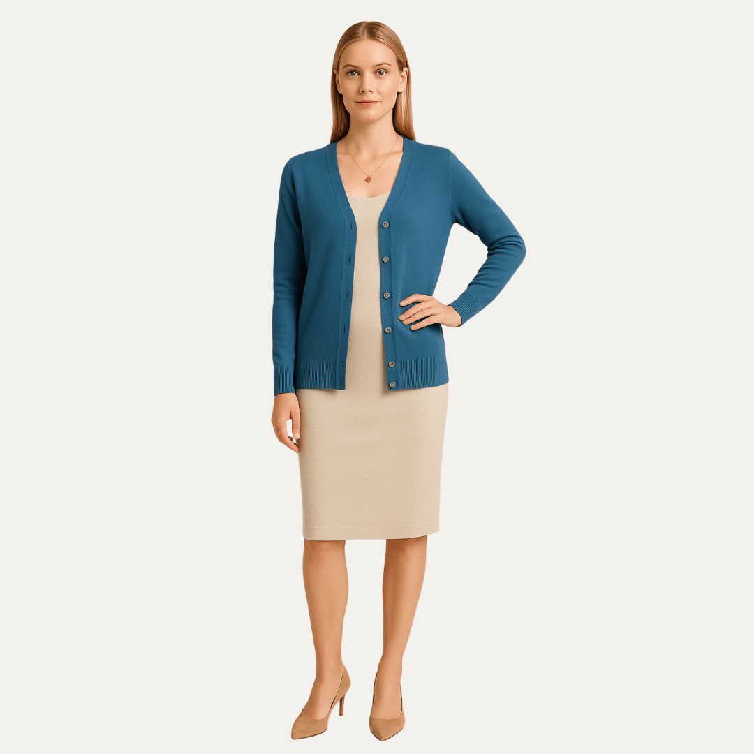 Gilet classique boutonné pour femme