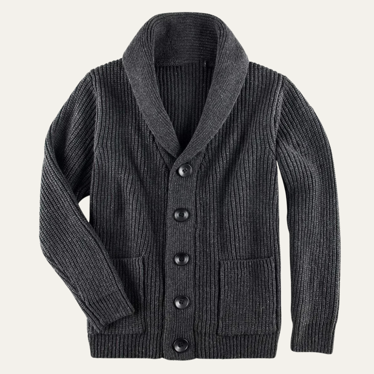 Gilet côtelé à col châle pour homme