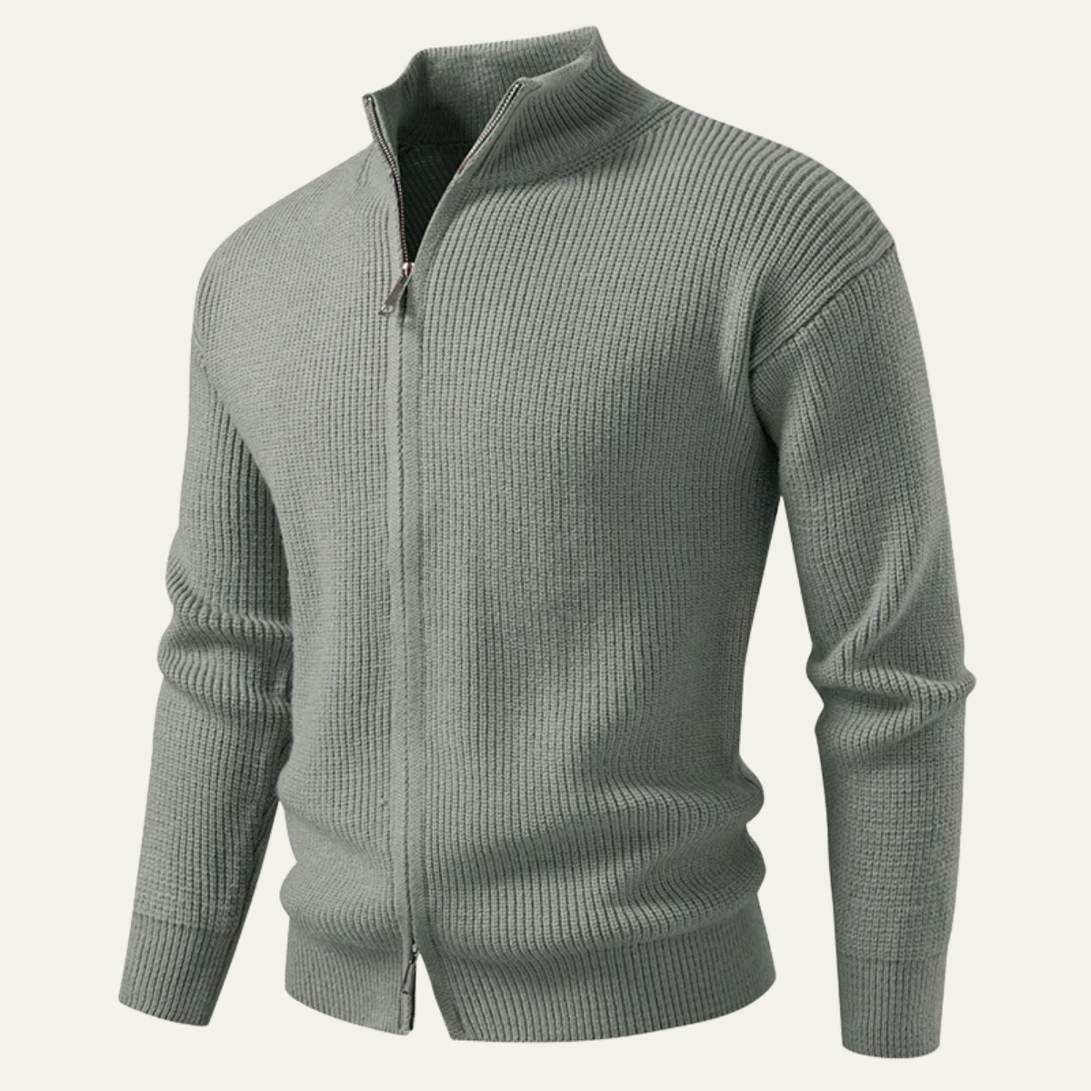 Gilet côtelé à col montant pour homme