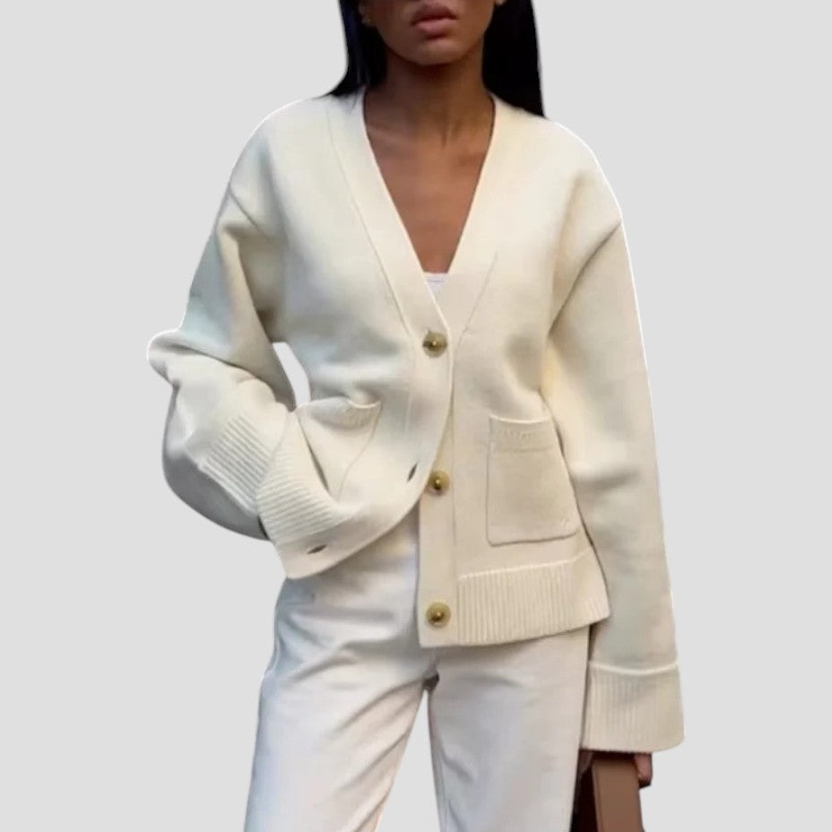 Gilet court élégant en maille pour femme