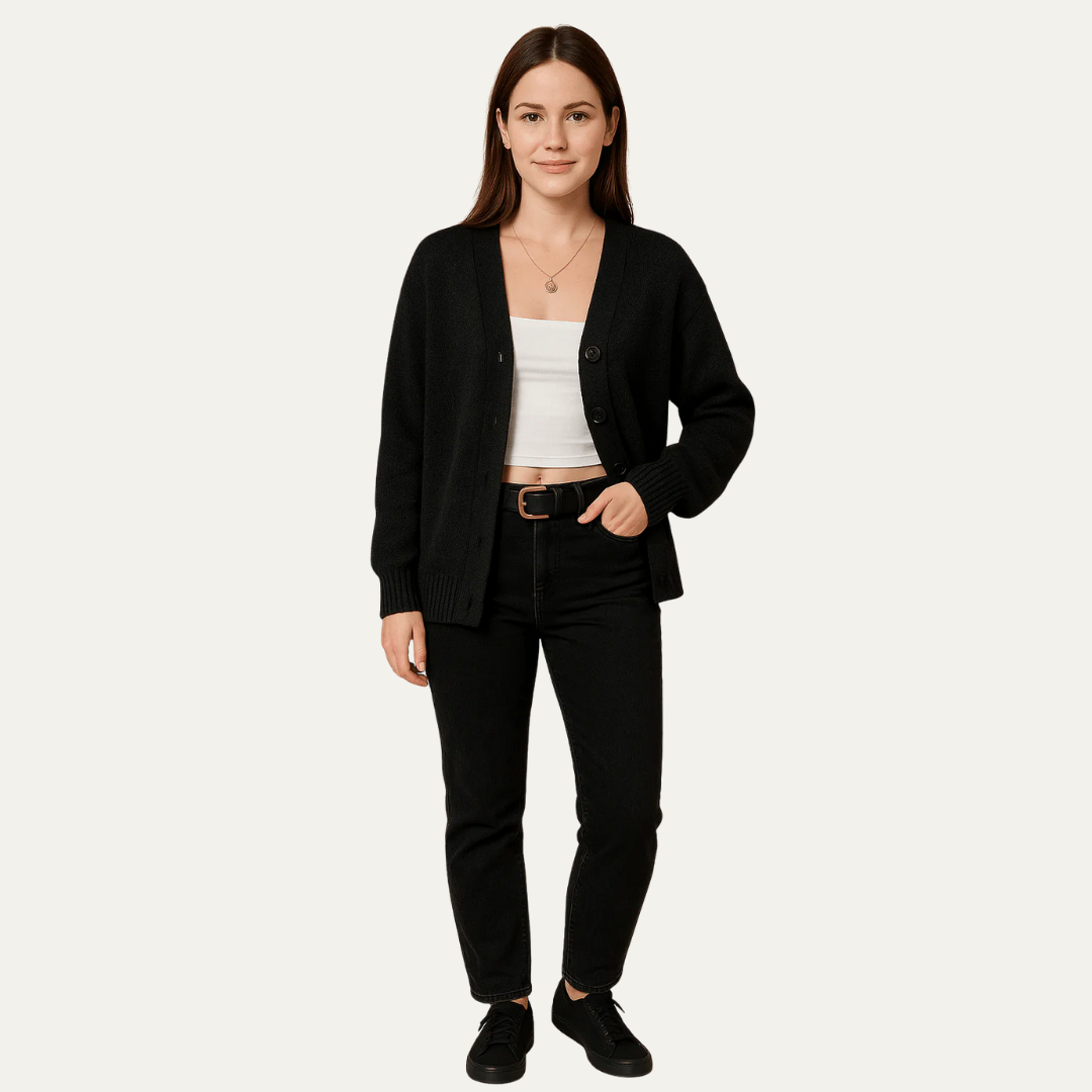 Gilet décontracté à col en V pour femme
