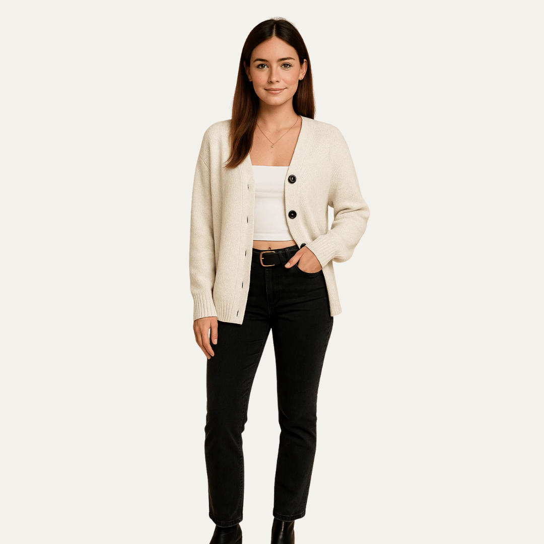 Gilet décontracté à col en V pour femme