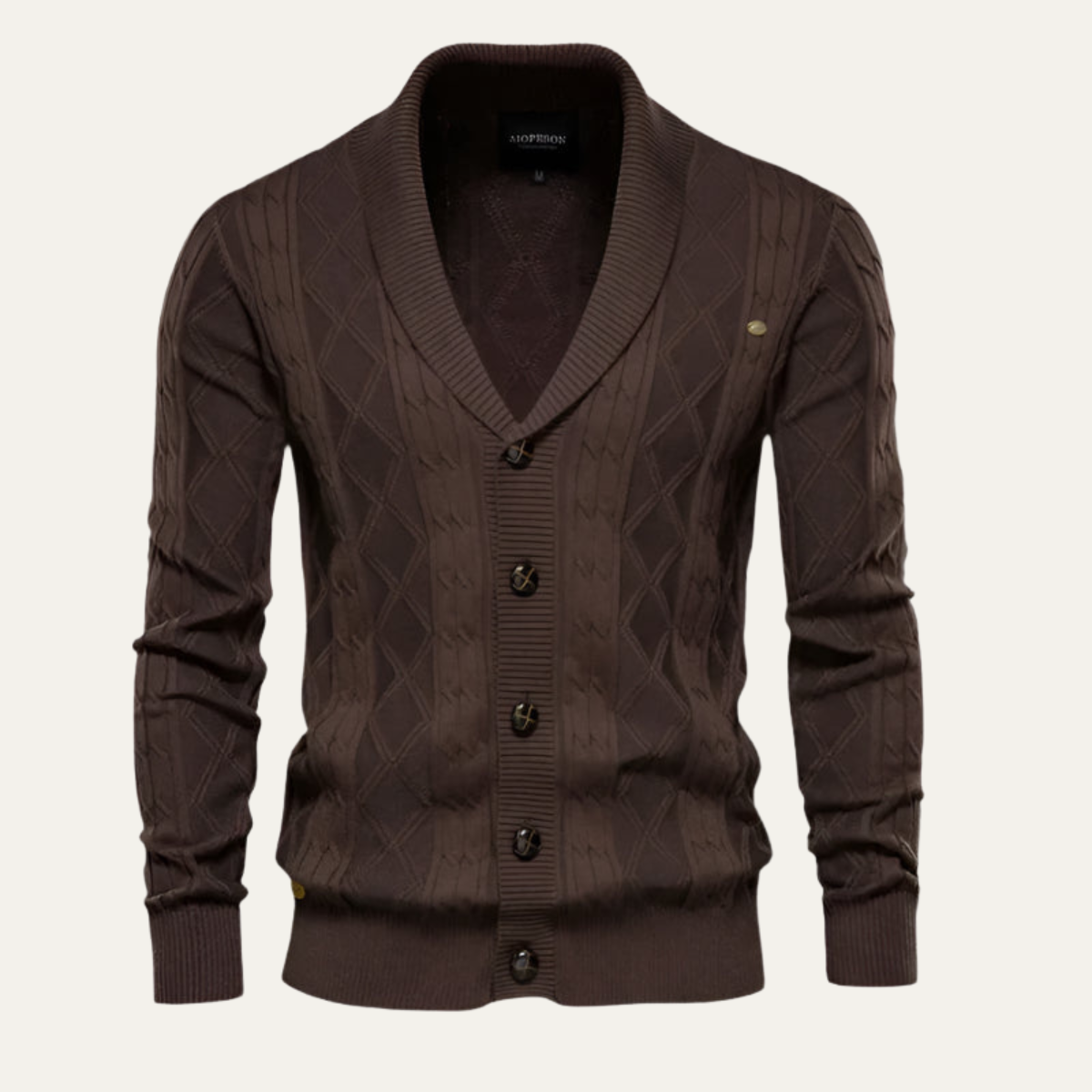 Gilet élégant en maille torsadée pour homme
