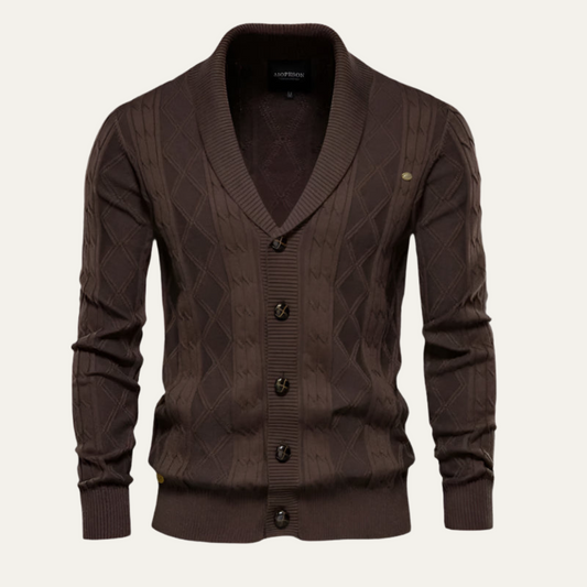 Gilet élégant en maille torsadée pour homme