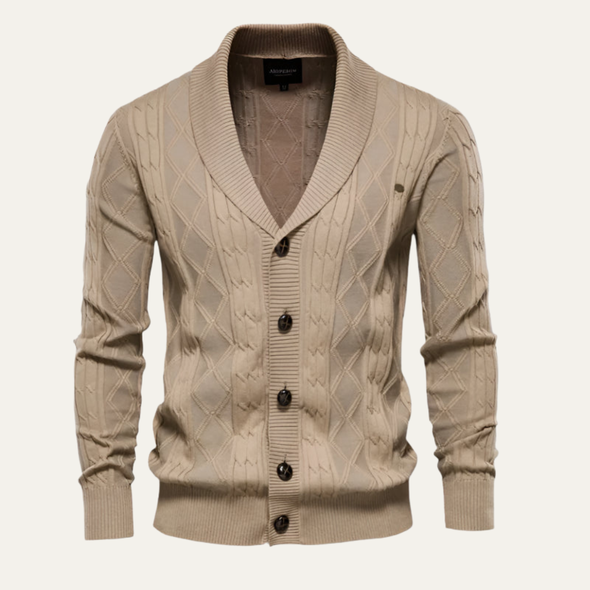 Gilet élégant en maille torsadée pour homme