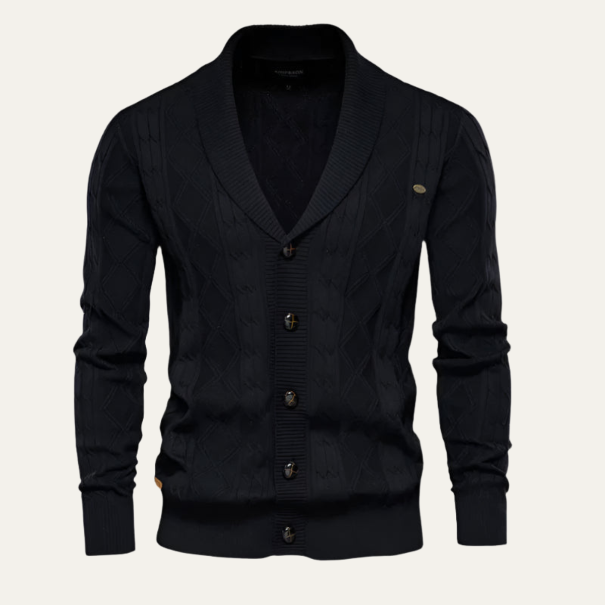 Gilet élégant en maille torsadée pour homme