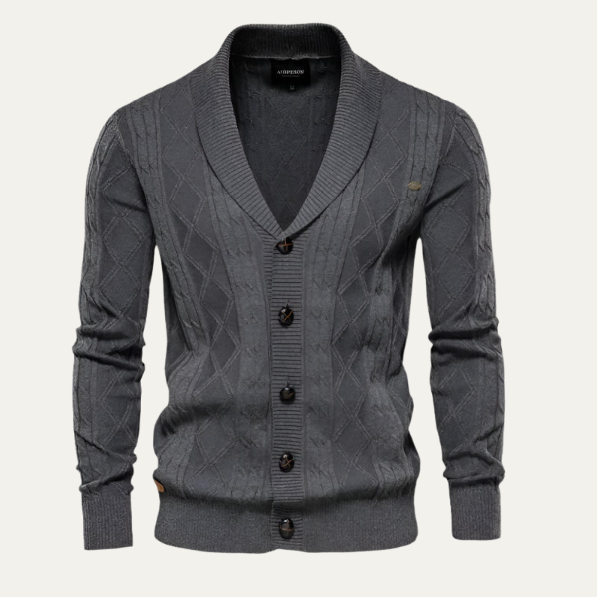 Gilet élégant en maille torsadée pour homme