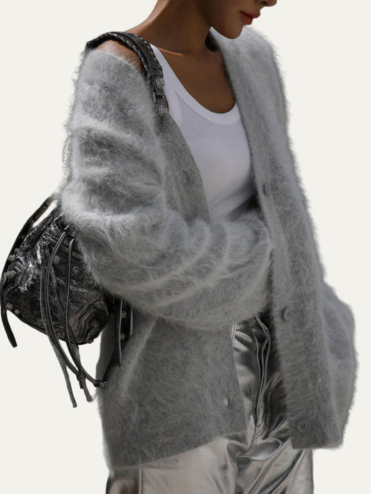 Gilet en grosse maille confortable pour femme