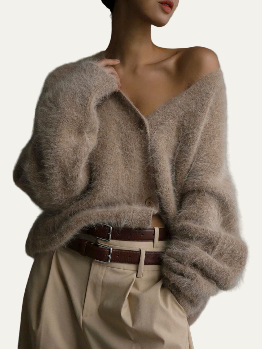 Gilet en grosse maille confortable pour femme
