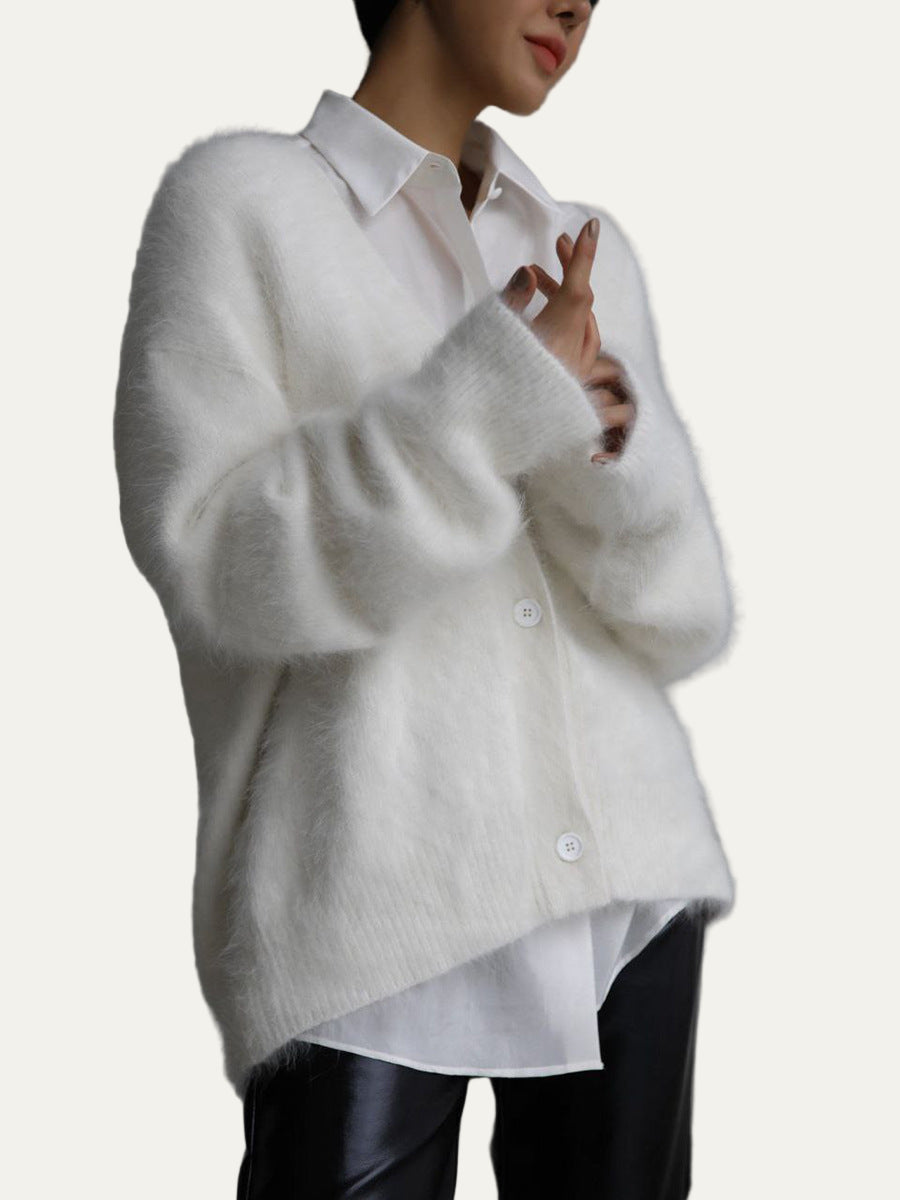 Gilet en grosse maille confortable pour femme