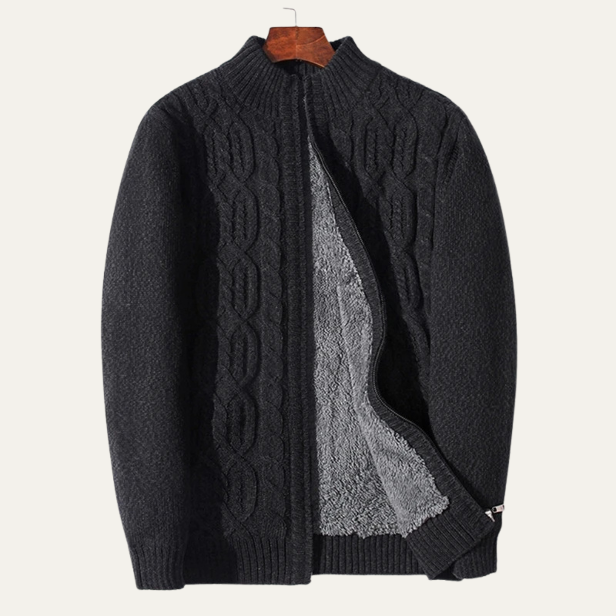 Gilet en laine doublé sherpa pour homme