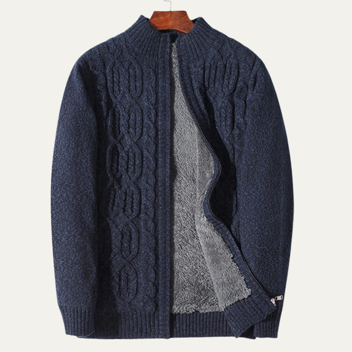 Gilet en laine doublé sherpa pour homme