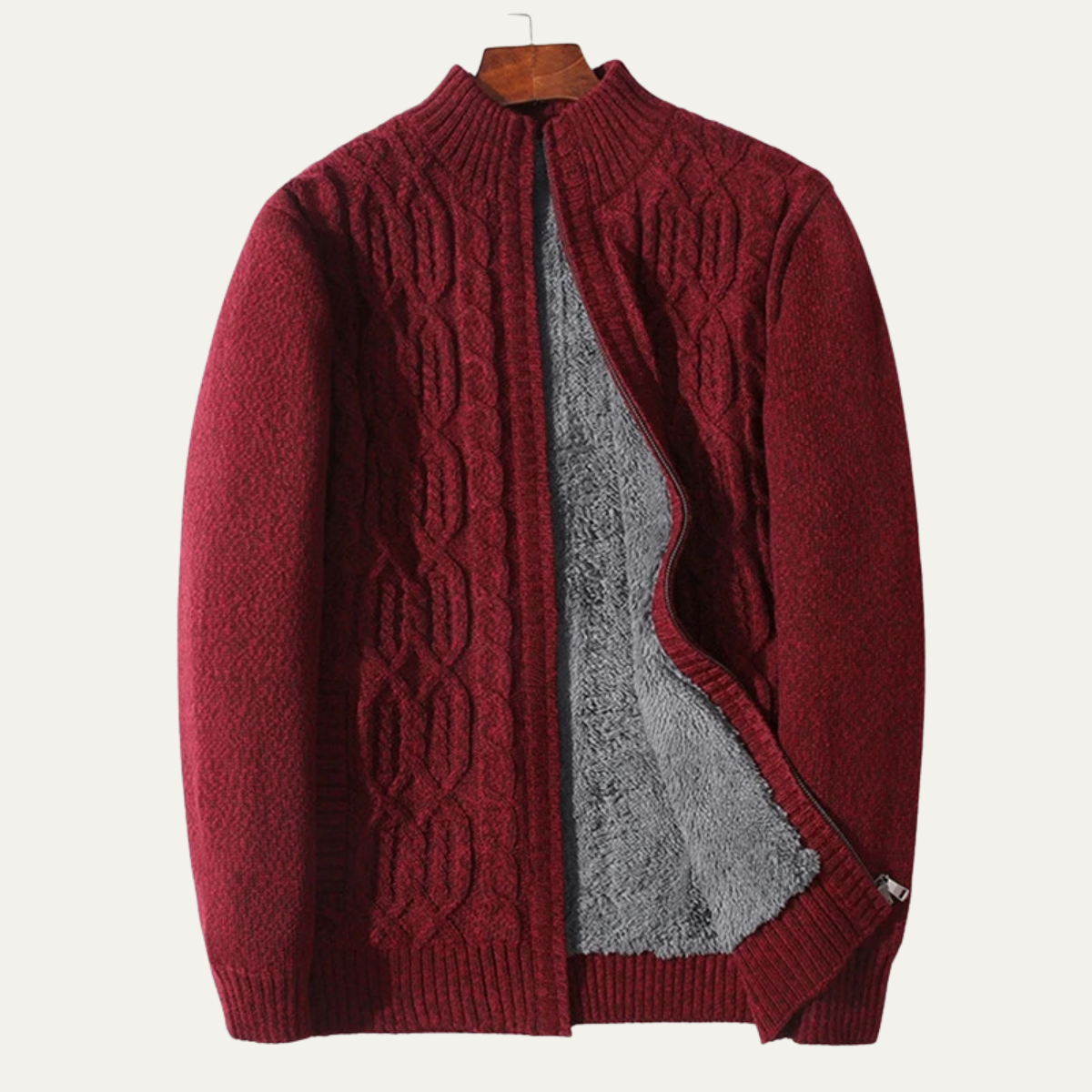 Gilet en laine doublé sherpa pour homme