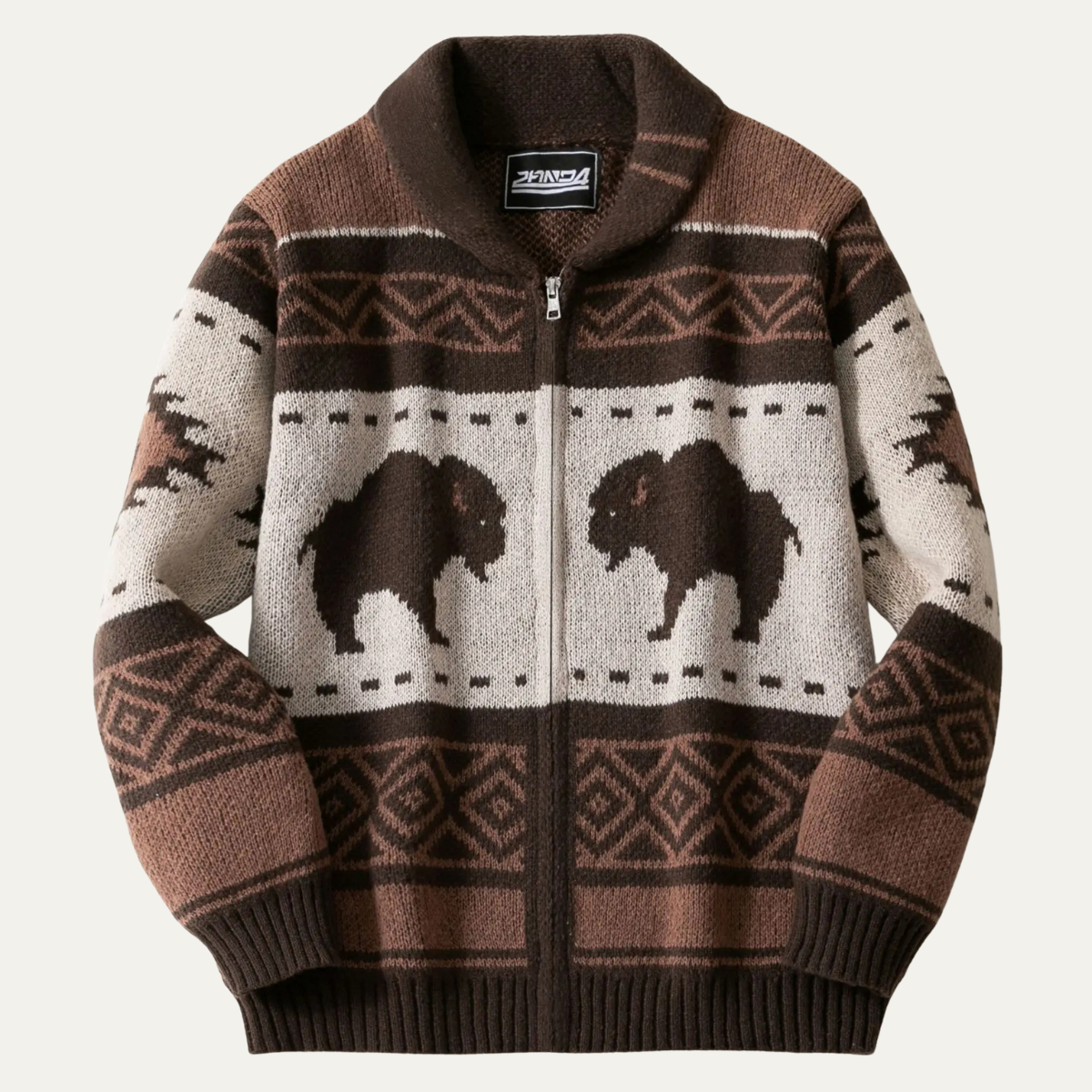 Gilet en maille à col châle pour homme
