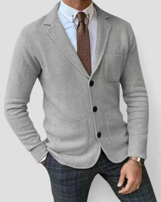 Gilet en maille à revers ajusté pour homme