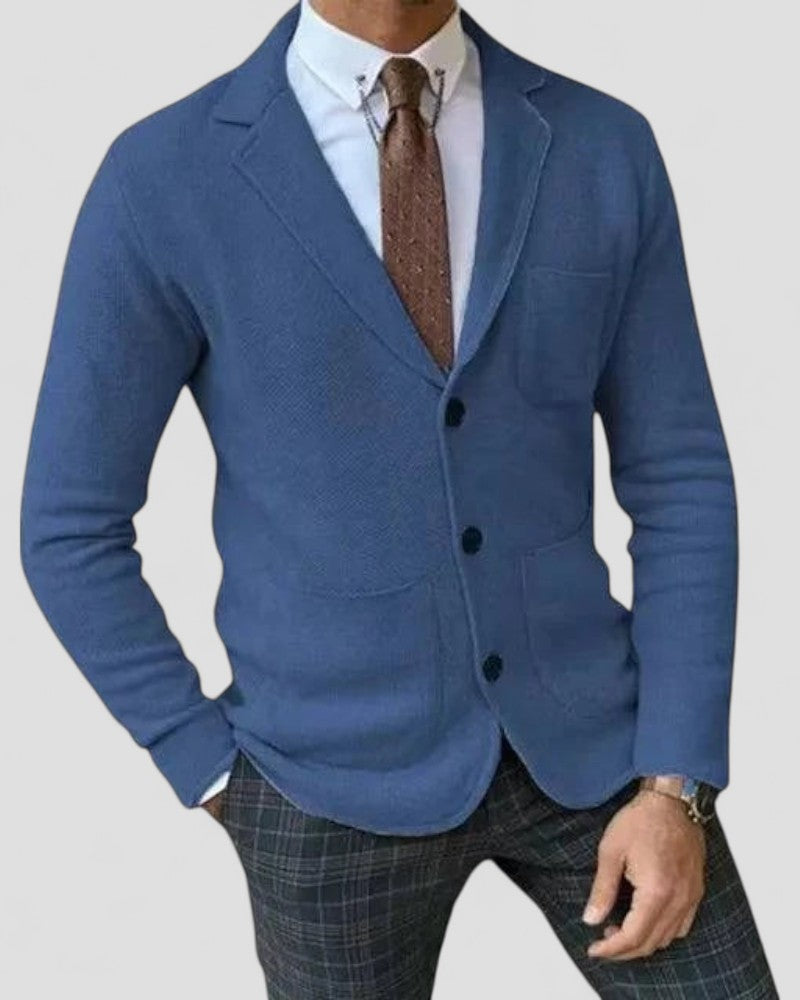 Gilet en maille à revers ajusté pour homme