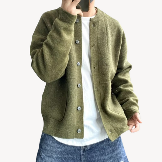 Gilet en maille confortable à boutons pour homme
