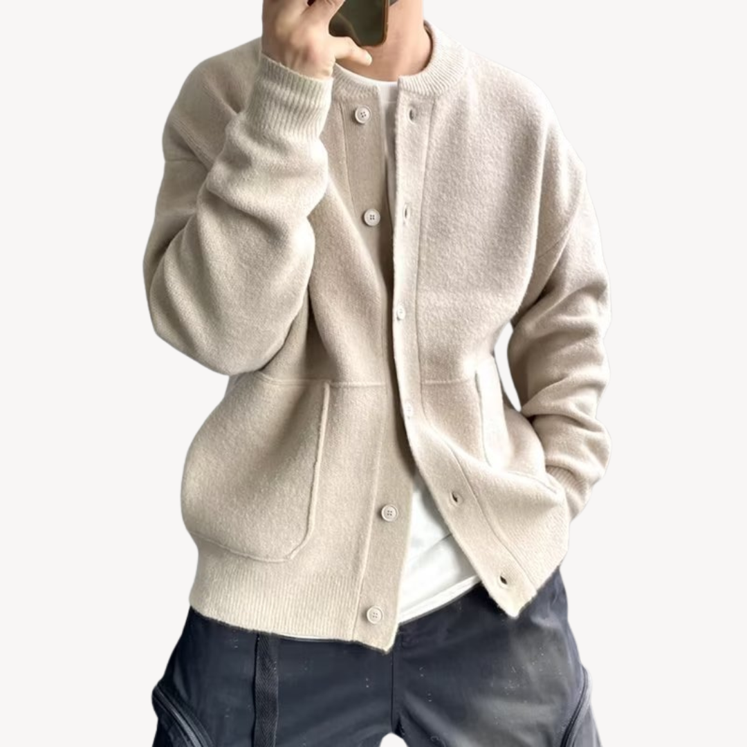 Gilet en maille confortable à boutons pour homme