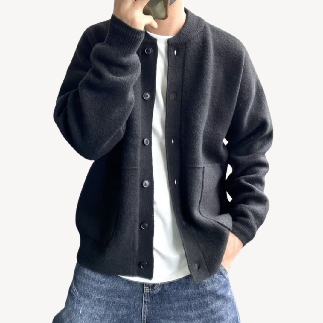 Gilet en maille confortable à boutons pour homme