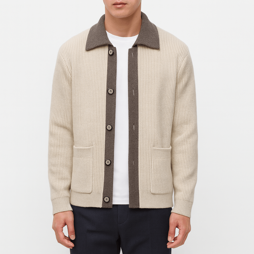 Gilet en maille gaufrée pour homme