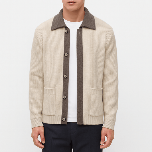 Gilet en maille gaufrée pour homme