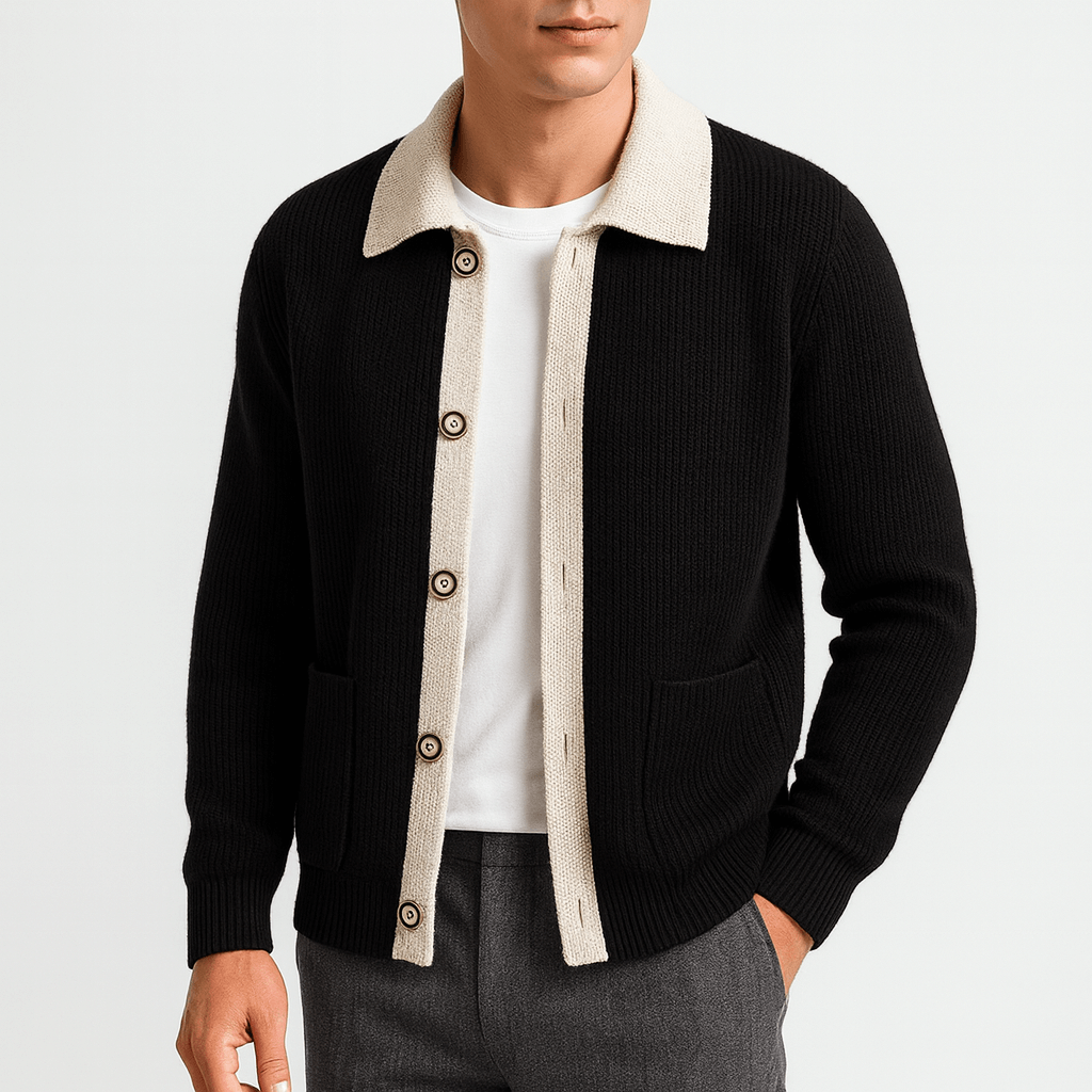 Gilet en maille gaufrée pour homme