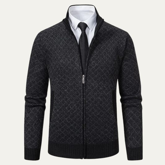 Gilet en maille géométrique pour homme