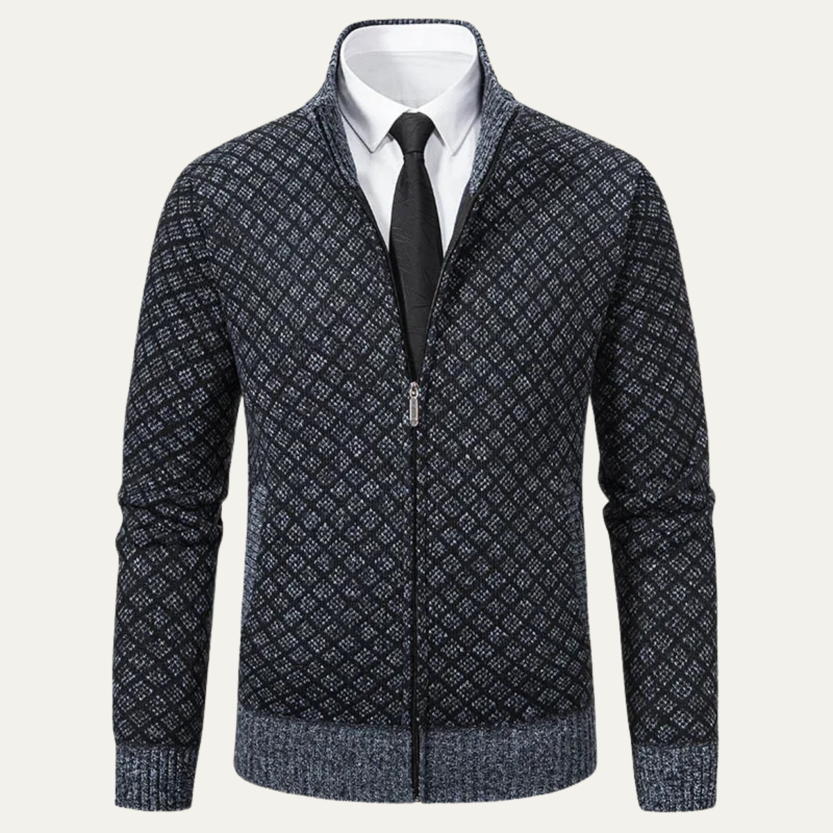 Gilet en maille géométrique pour homme