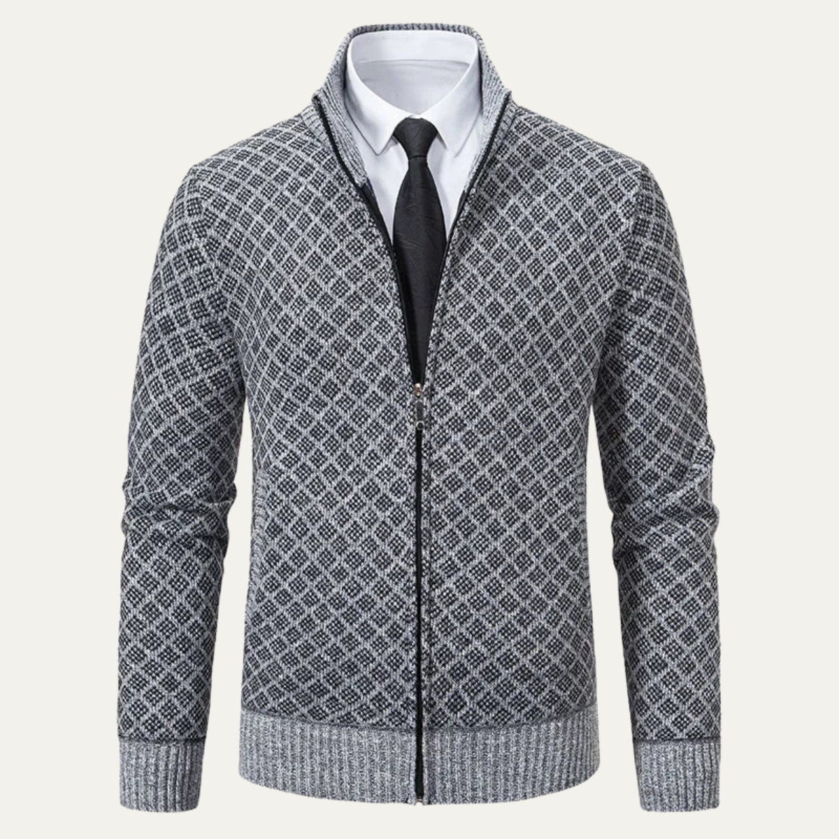 Gilet en maille géométrique pour homme