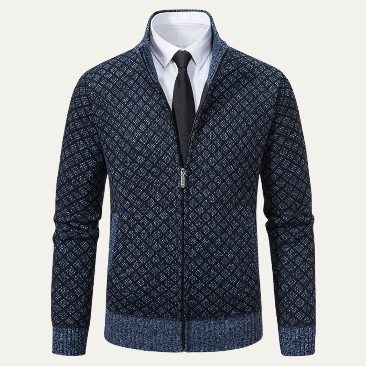 Gilet en maille géométrique pour homme