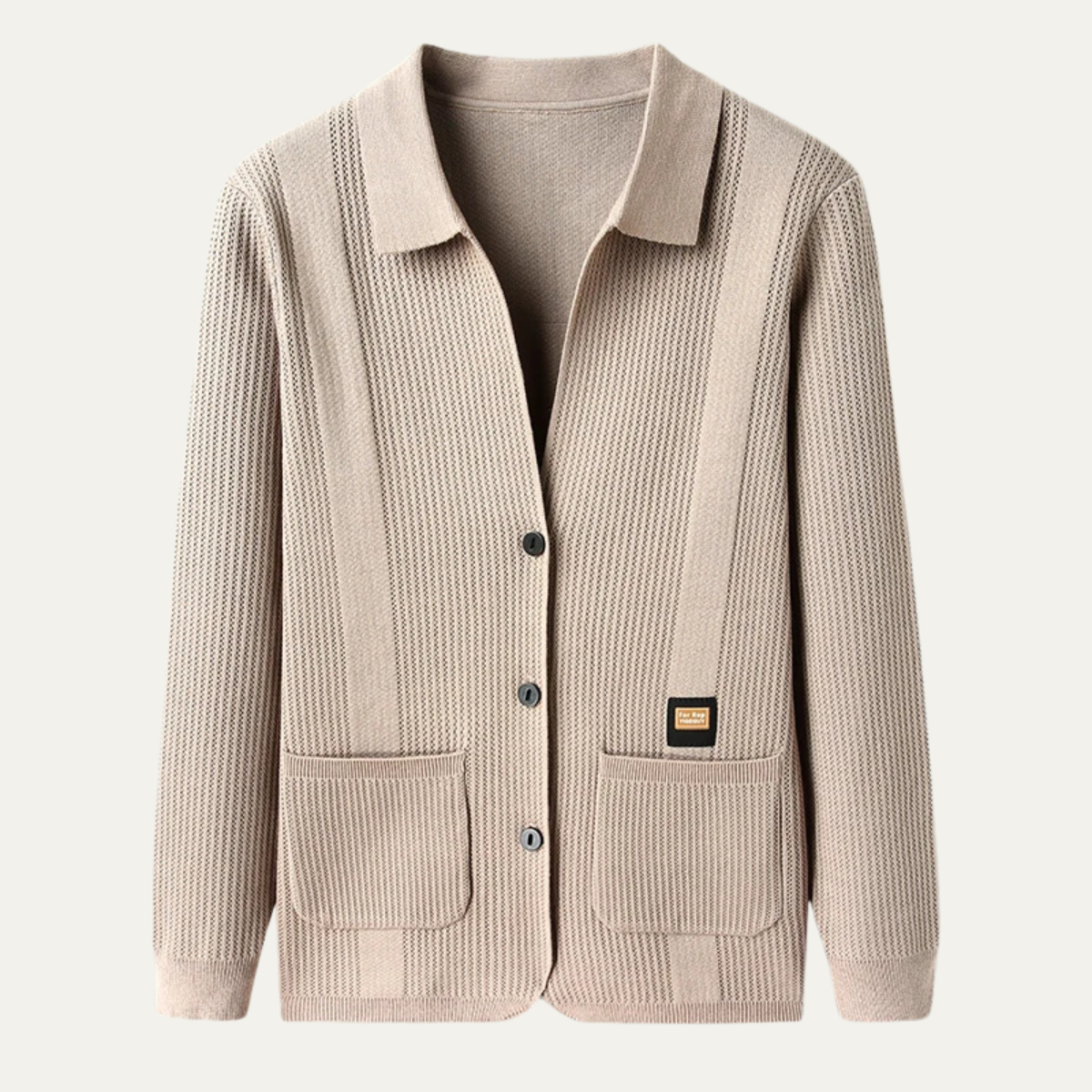 Gilet en maille pour homme avec col chemise