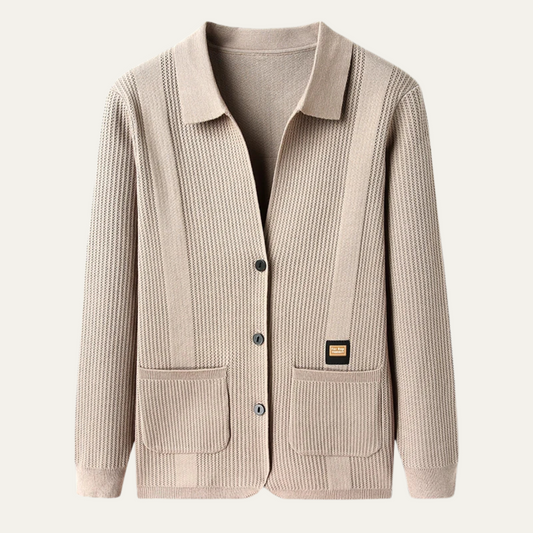Gilet en maille pour homme avec col chemise