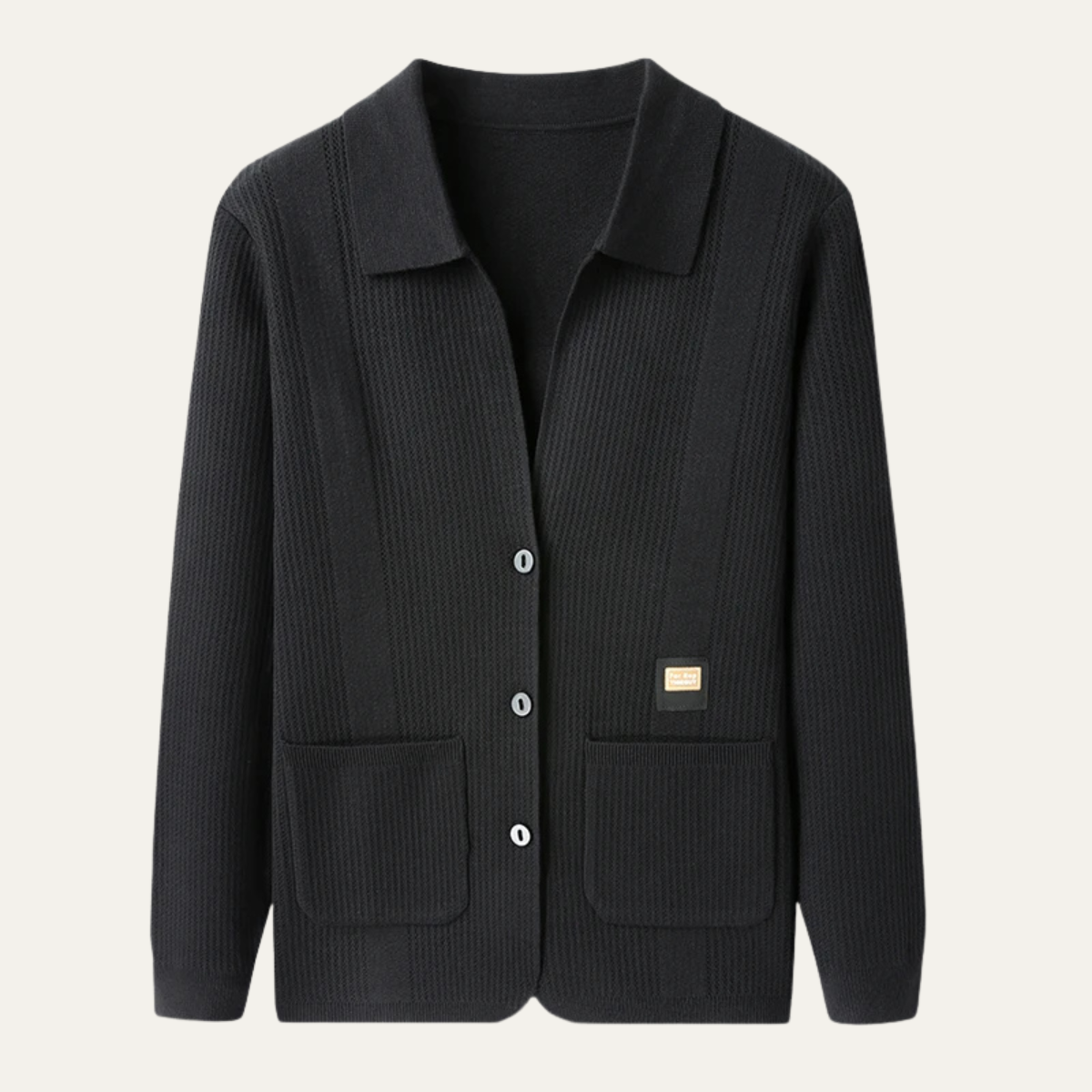 Gilet en maille pour homme avec col chemise