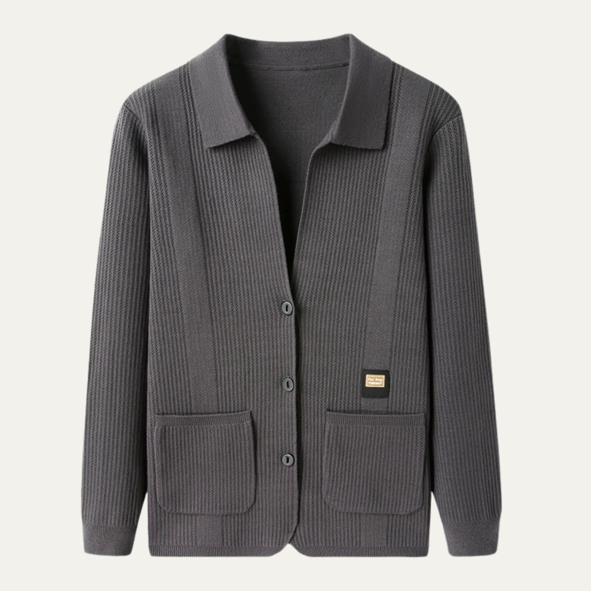 Gilet en maille pour homme avec col chemise