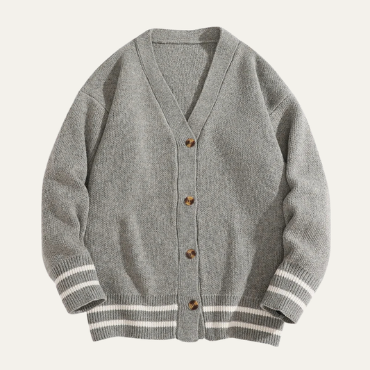 Gilet en maille style universitaire pour homme