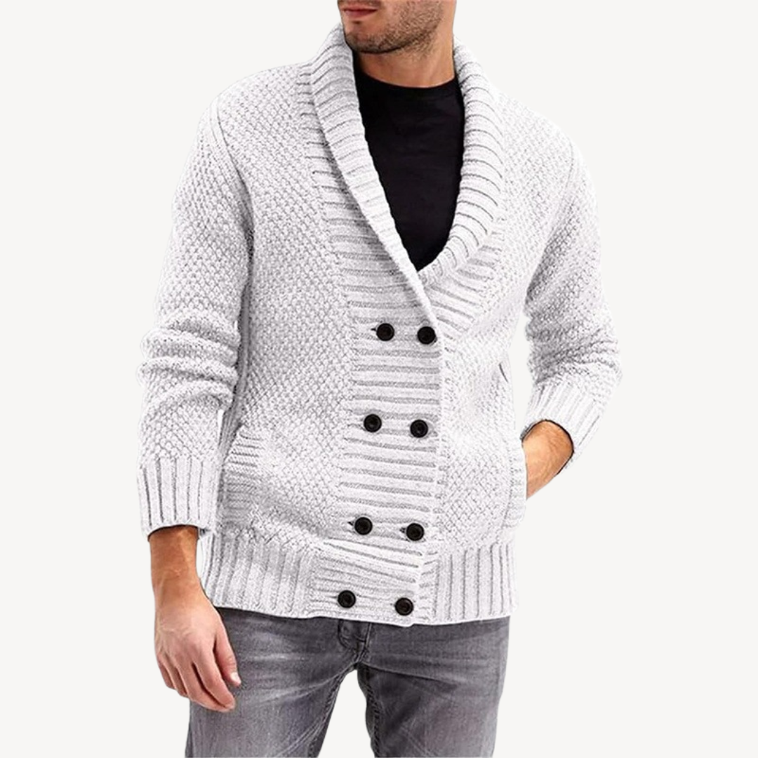 Gilet en maille texturée pour homme