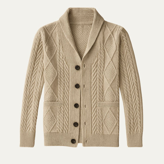 Gilet en maille torsadée confortable pour homme