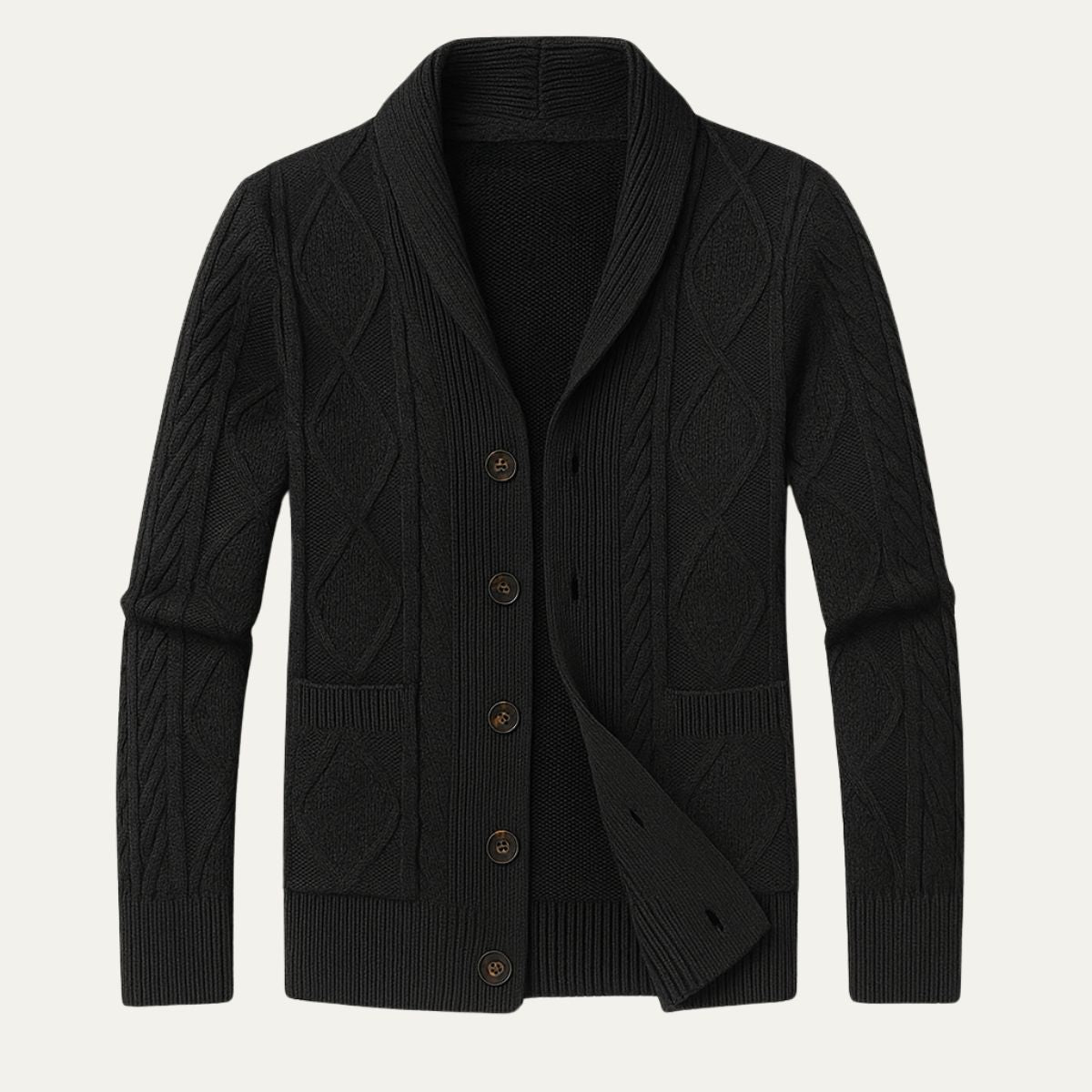 Gilet en maille torsadée confortable pour homme