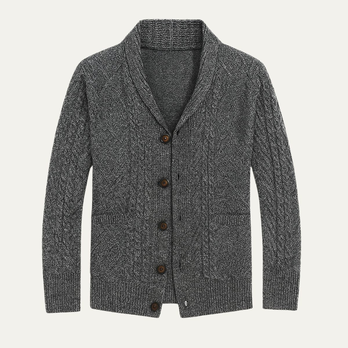 Gilet en maille torsadée confortable pour homme